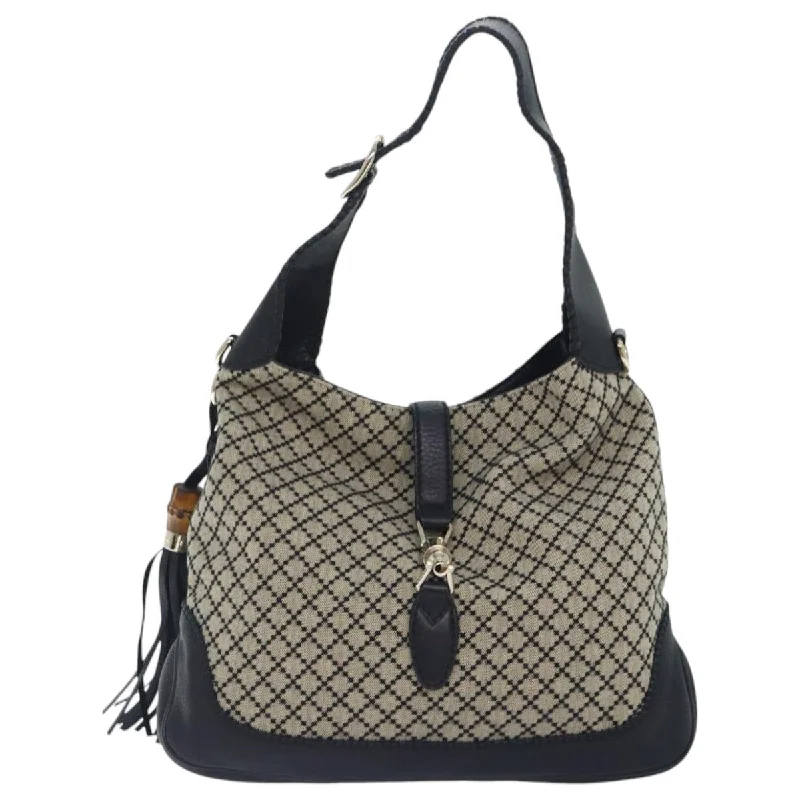 Gucci Jackie  Canvas Shoulder Bag (Pre-Owned)