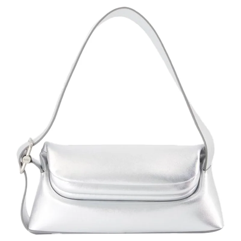 Folder Brot Shoulder Bag - Osoi - Leather - Silver