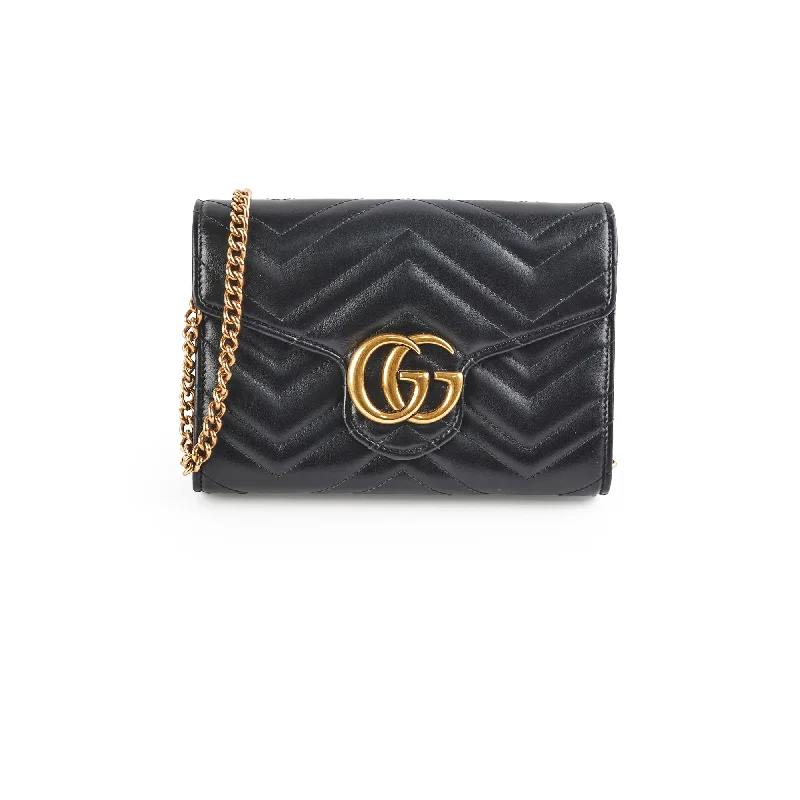 Gucci Marmont Wallet on Chain WOC Black