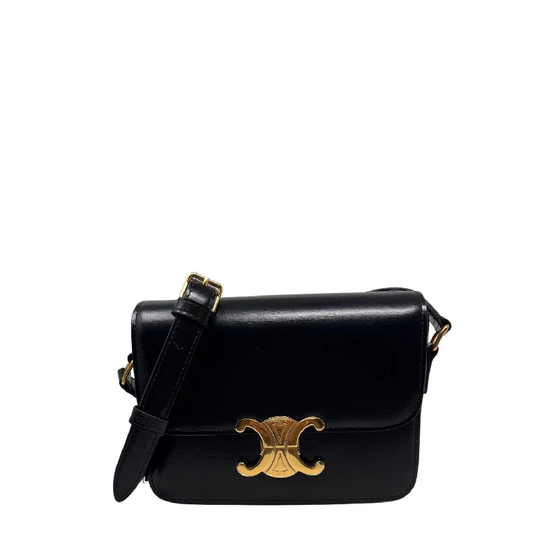 Pre-Loved Teen Triomphe Bag In Black