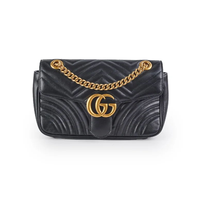 Gucci Small Marmont Shoulder Bag Black