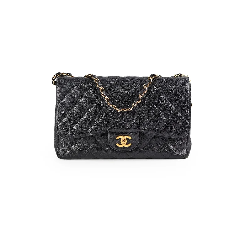 Chanel Jumbo Classic Single Flap Caviar Black