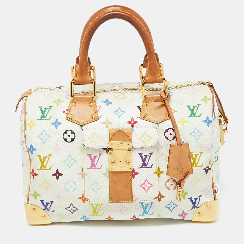 Louis Vuitton White Monogram Multicolore Canvas Speedy 30 Bag