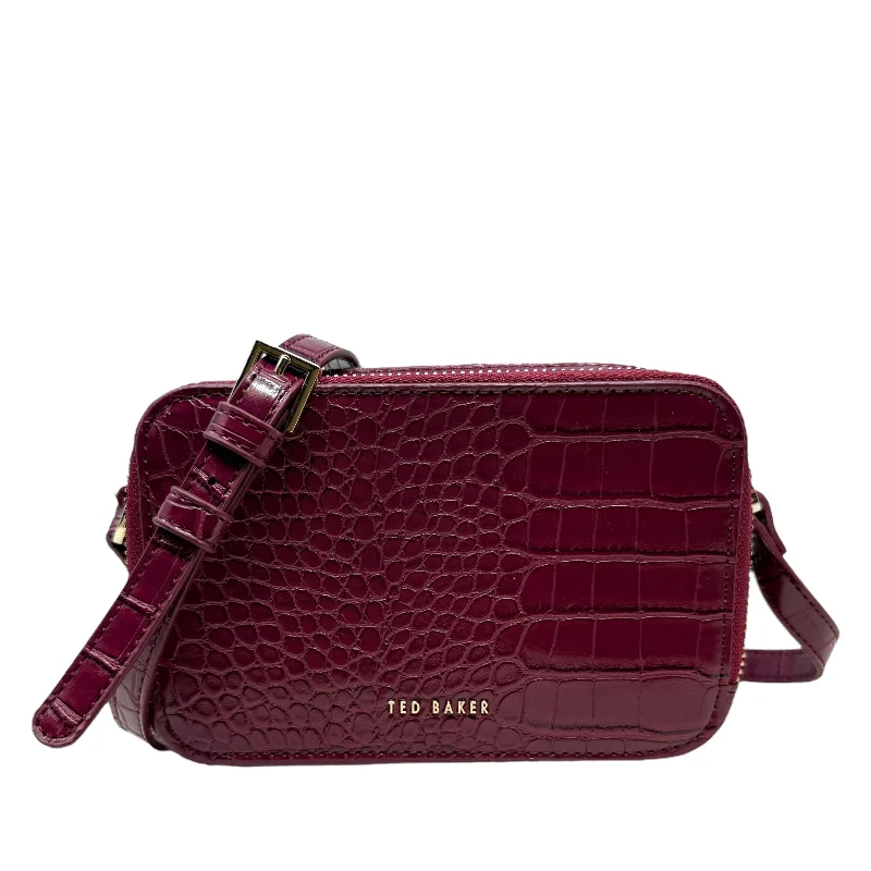 Stina Double Zip Mini Camera Bag Leather By Ted Baker, Size: Small