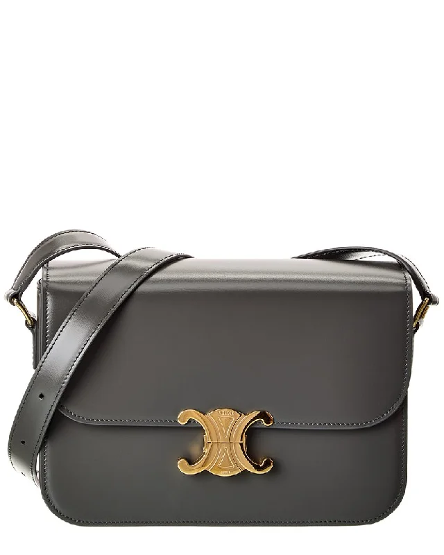 CELINE Classique Triomphe Leather Shoulder Bag