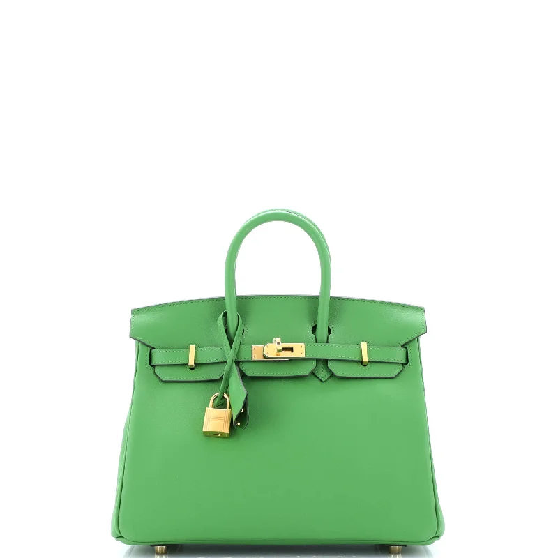 Birkin Handbag Vert Yucca Swift with Gold Hardware 25