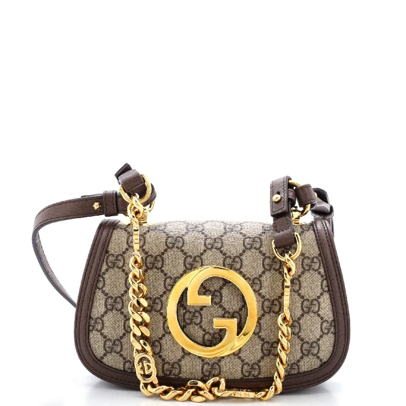 Blondie NM Chain Flap Bag GG Coated Canvas Small