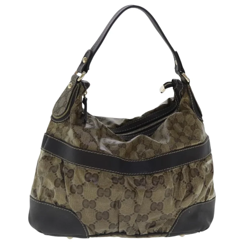 Gucci Gg Crystal  Canvas Shoulder Bag (Pre-Owned)