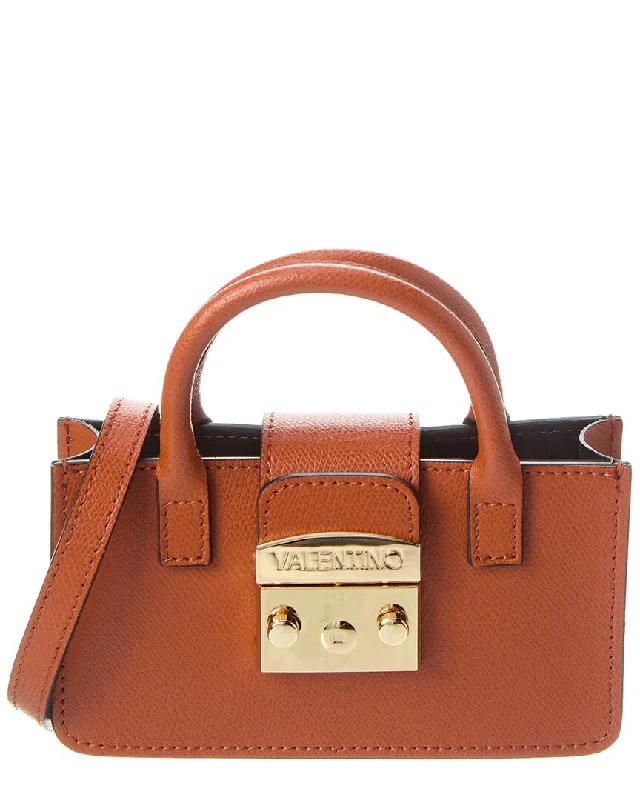 Valentino by Mario Valentino Poppy Top Handle Leather Crossbody