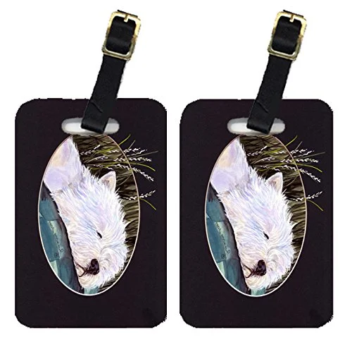 Caroline'S Treasures Ss8052Bt Pair Of 2 Westie Luggage Tags, Large, Multicolor