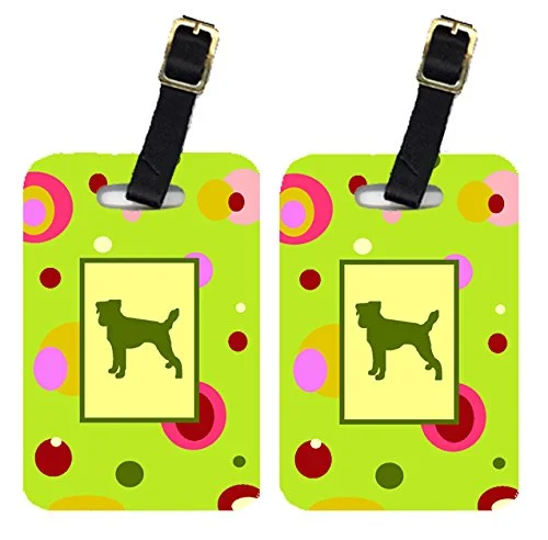 Caroline's Treasures CK1041BT Pair of 2 Jack Russell Terrier Luggage Tags, Large, multicolor