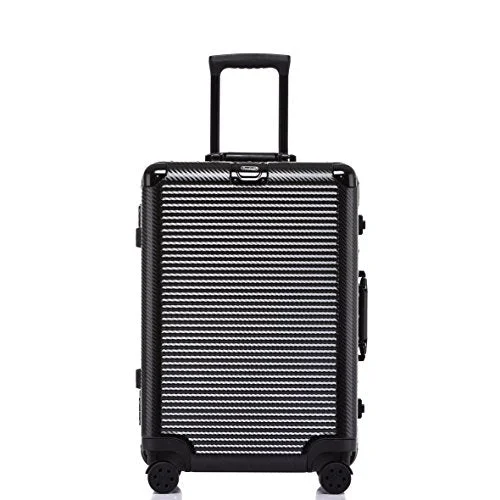 Aluminum Frame Checked Luggage, Durable PC Hardshell TSA Lock Suitcase with Spinner Wheels 28