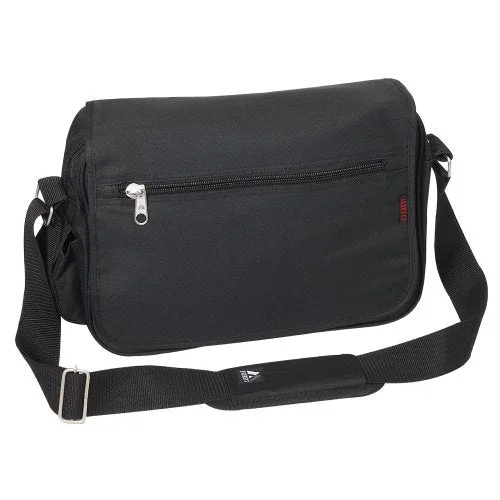 Everest Luggage Casual Messenger Briefcase, Black, Black, One Size