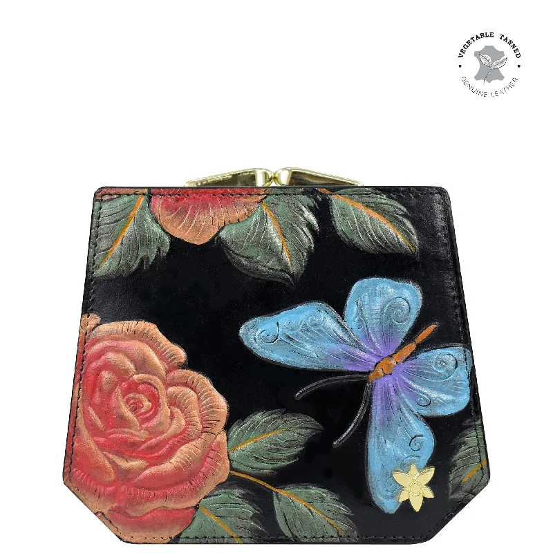 Hand Painted Embossed Two Fold French Wallet