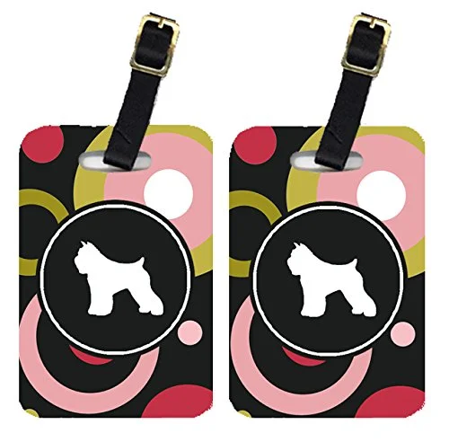 Caroline's Treasures KJ1120BT Pair of 2 Bouvier des Flandres Luggage Tags, Large, multicolor