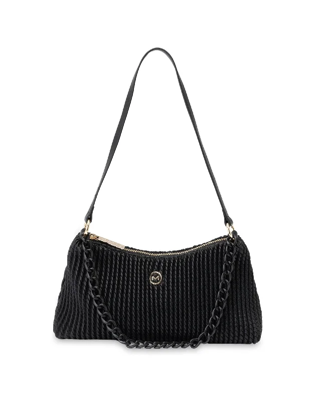 Mocha Serena Crossbody Bag- Black