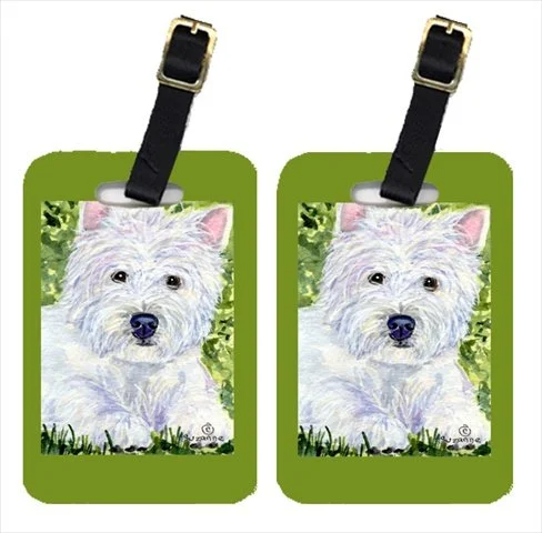 Carolines Treasures Ss8835Bt Westie Luggage Tag - Pair 2, 4 X 2.75 In.