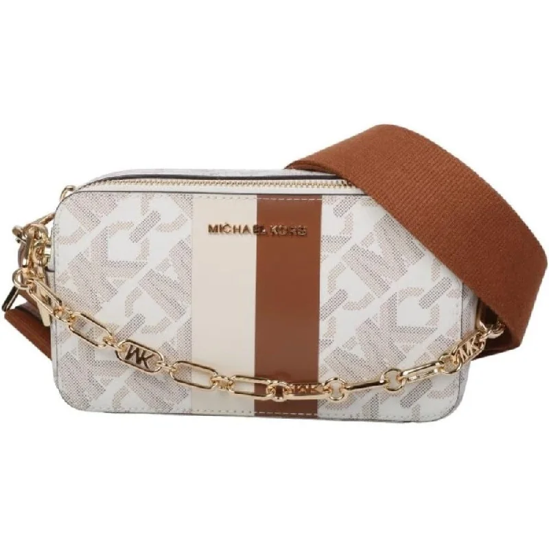 MIchael Michael Kors Women's Jet Set Crossbody, Vanilla/Luggage