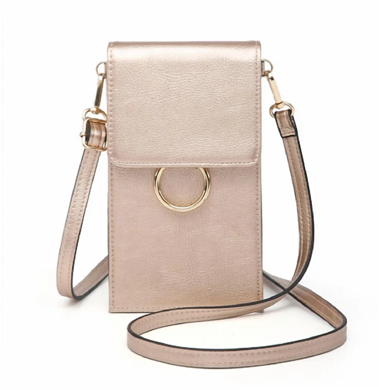 Ayla Cell Phone Bag In Rose Gold