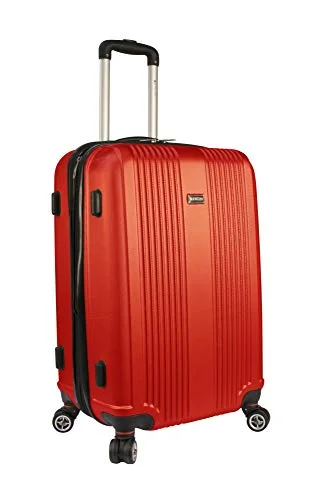 Mancini Santa Barbara 24" Lightweight Spinner Luggage in Red