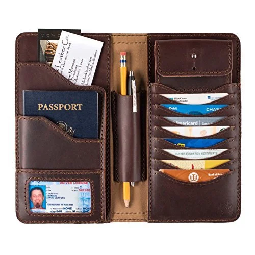 Saddleback Leather Big Leather Wallet - Rfid-Shielded 100% Full Grain Bifold Wallet Organizer