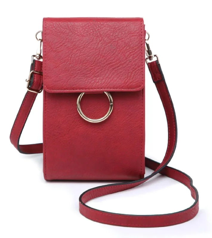 Ayla Cell Phone Bag In Wine