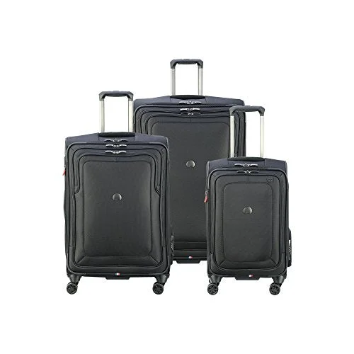 Delsey Luggage Cruise Lite Softside Luggage Set (21"/25"/29"), Black