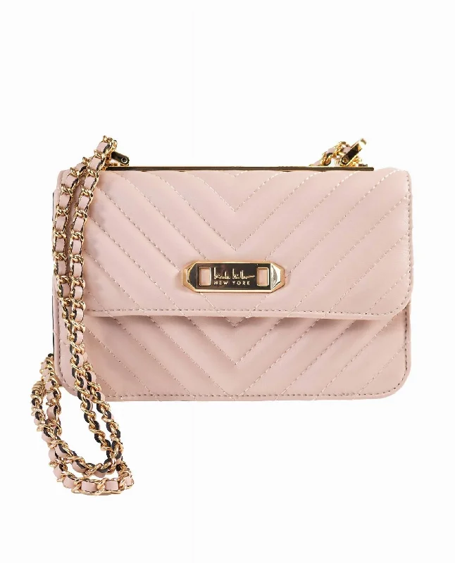 Women's Quilted Crossbody Shoulder Bag In Rose Smoke