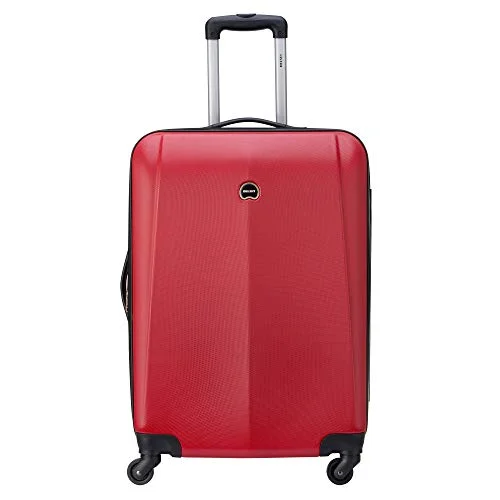 Delsey Luggage Infinitude 25" Checked Hard Case Spinner (Red)