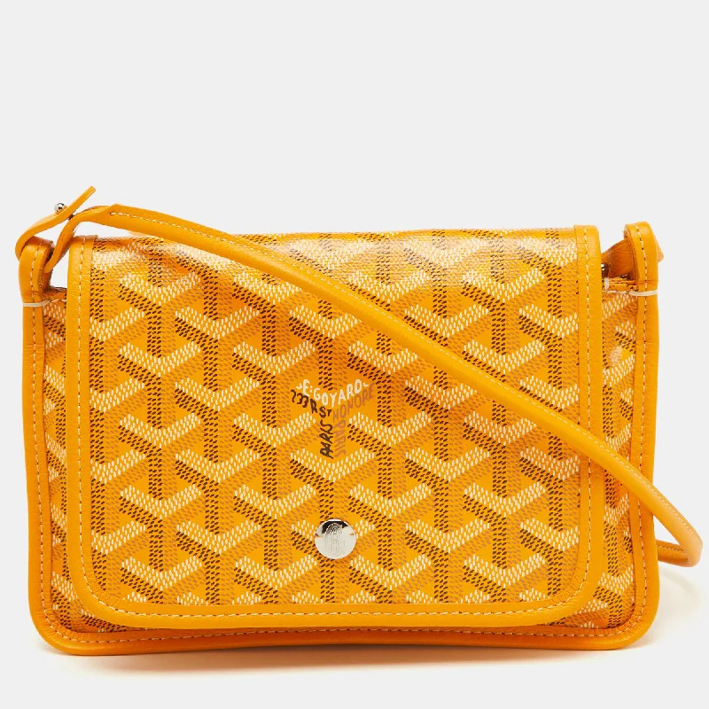 Goyard Yellow Goyardine Coated Canvas Plumet Crossbody Bag