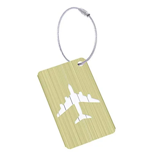 Carise Cute Luggage Tag Aluminum Alloy Air Plane Travel Suitcase Name ID Label Address Holder