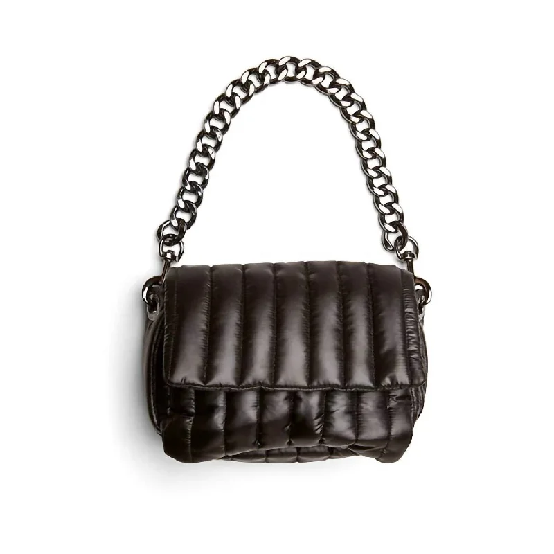 Women's Bar Bag In Shiny Black