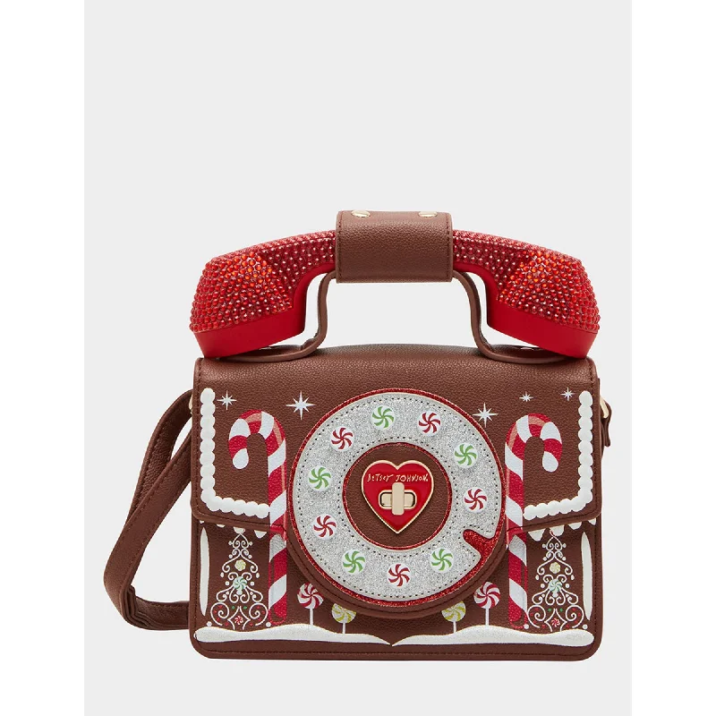 Kitsch Gingerbread Phone Bag Brown