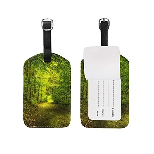 Luggage Tags Nature Green Forest Travel Baggage Tags